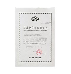 标准良好行为证书